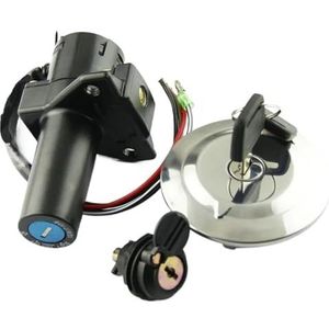 Contact Sleutelschakelaar Voor YBR125 2005 2006 2007 2008 2009 Motorfiets Contactslot Kit Montage Brandstoftankdop Voor Tankdeksel Met 2 Sleutels