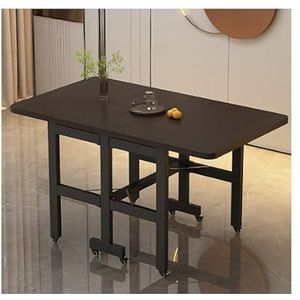 HOMCOM Opvouwbare Eettafel Voor 4 Personen - Ronde Drop Leaf Tafel Met Houten Poten, Grijs
