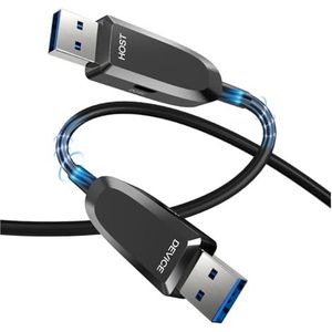 USB 3.1 Glasvezel Kabel Compatibel met Camera voor Somatosensorische Conferentie Computer met Harde Schijf 2.0 10 Gbps HD-kabel (Kleur: H, Maat: 20 meter)