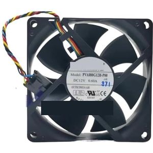 Voor FOXCONN PVA080G12H-P00 DC 12V 0,60A 80x80x25mm 4-draads serverkoelventilator