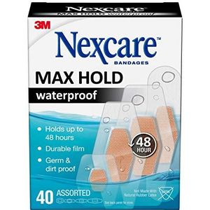3M Max Hold Nexcare waterdichte verbanden: Assorted 40 count (Doorzichtig)