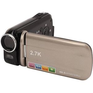 Digitale Camcorder, 48 MP 2,7 K Digitale Camcorder HD Multimedia-interface 180 Graden Draaibare Uitgang 18x Zoom Schoonheidsmodus 3 Inch Touchscreen voor Vloggen