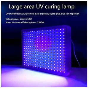 2500 W 405nm Groot Gebied UV Ultraviolet Licht Olie Drukmachine Glas Lnk Schaduwloze Lijm Groene Olie Anti-verf inkt Curing Lamp (Size : 1, Color : 395nm)