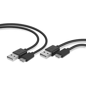 Speedlink STREAM Play & Charge USB-C kabelset - twee 3 m oplaadkabels voor PS5-controllers, zwart