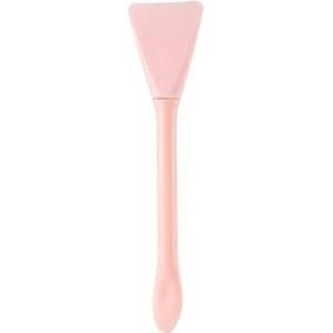 2 stuks dubbelkoppige siliconen maskerborstel met lepel zachte kop doe-het-zelf schoonheid modder film aanpassingsstaaf (roze)