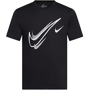 NIKE Heren T-shirt Hof T Shirt Mens Swoosh Logo Tee Korte Mouw Klassieke T Shirt Zwart DQ3944 010 Nieuwe, Zwart, S