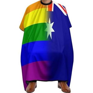 LGBT Pride Australië Vlag Kapper Cape Print Haar Snijden Schort Kappers Mantel Kapper Doek voor Mannen Vrouwen