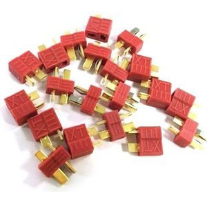 Drone Accessories For 20 stks Anti-slippen Deans Plug T Stijl Connector Vrouwelijk/Mannelijk for RC Lipo Batterij ESC Rc Helicopter (10 paar) (Color : 20Pcs)