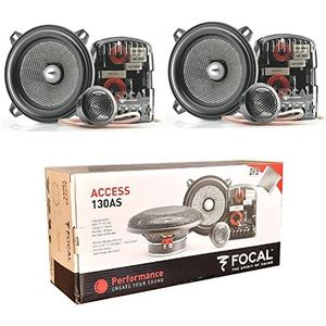 KIT SET VOOR FOCAL ACCESS 130AS 1 2-weg kit van 13 cm 130 mm 5"" diameter, 50 watt rms 100 watt max, 4 ohm, 90 db, 2 woofers, 2 tweeters, 2 crossovers, paar kit