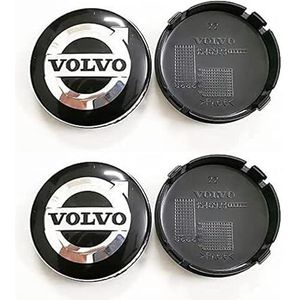 4 stuks autowieldoppen voor Volvo S60 S80 S90 XC60 XC90 XC40 64mm autowieldoppen wieldoppen vervangende wieldoppen stickers wieldoppen D