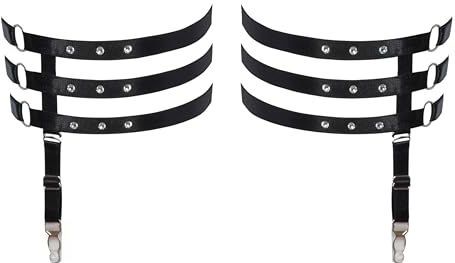 Cottelli - Jarretelgordel - Zwart - Leren Look - Dijband