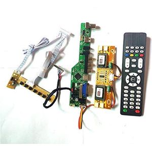 Voor LM170E01-A5D4/A5KE 4CCFL 30Pin LVDS T.V53 controller board lcd scherm Remote+Inverter+toetsenbord VGA HDMI AV USB RF Kit (LM170E01-A5KE)
