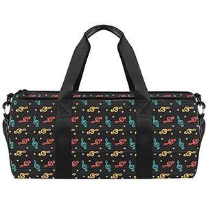 Barrel Sporttas, handgetekende Happy Panda Patroon Gym Workout Tas voor Vrouwen en Mannen Lichtgewicht Duffle Bag, Kleur2, 45x23x23cm/17.7x9x9in,