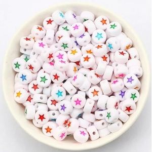 100/200/300/400/500pcs Gemengde Letter Acryl Kralen Alfabet Ronde Vierkante Kubus Aantal Kralen Voor Sieraden Maken Diy Armband-B06523-400pcs