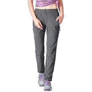 donhobo Outdoorwandelbroek voor dames, Quick Dry campingbroek, ultralicht, slijtvast, uv-bescherming, ademend, trekkingbroek, functionele broek, donkergrijs, M