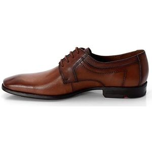 LLOYD Lacour veterschoenen voor heren, zakelijke schoenen, derby, normaal, cognac, 44 EU