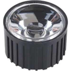 Prisma's en caleidoscopen 50 stks LED-lens voor 1W 3w LED-chip 8 10 30 45 60 90 120 graden reflectorhouder convexe optische wetenschap klaslokaal optiekits (kleur: met witte houder, maat: 90 graden)