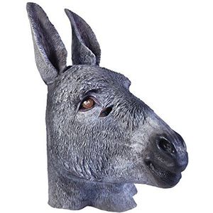 Bruine ezel overhead rubberen masker, 1 stuk - hilarisch ontwerp, perfect accessoire voor kostuumevenementen, feesten, grappen, Halloween, theater en meer