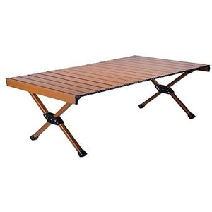 Picknicktafels Draagbare Stabiele Tafel Houten Opvouwbare Lichtgewicht Rol for Camping Picknick Barbecue Backyard Party Indoor & Outdoor Oversized (Color : Walnut color, Size : 120 * 60 * 45CM)