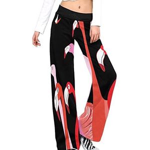 Graphics Red Lots Flamingo's Yoga Broek Voor Vrouwen Casual Broek Lounge Broek Trainingspak met Trekkoord L