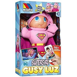 MOLTO Gusyluz® Supergirl Knuffeldier met licht om te slapen, babyspeelgoed, educatief speelgoed voor kinderen, vanaf 12 maanden