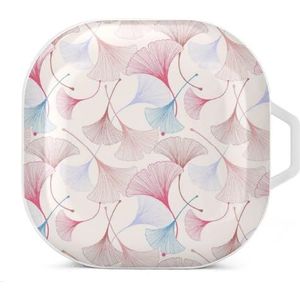 Ginkgo Biloba Bladeren Oordopjes Hoesje Compatibel met Samsung Hard Shell Beschermhoes Wit-Stijl