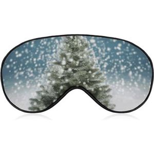 Merry Christmas Pine Tree Blackout Sleep Eye Mask, geventileerde stof, verstelbare draagstijl, nul druk slaapmasker zachte huidvriendelijke oogschaduw voor vrouwen mannen