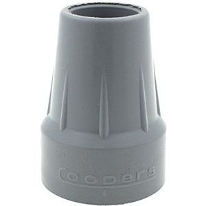 Coopers - Latexvrije rubberen voet voor wandelstokken en kroggen - 4 stuks - 22 mm - grijs