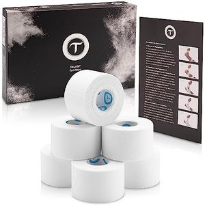 TALASI® Sporttape set wit - 6 rollen [ 3,8 cm x 10 m ] Athletic Tape incl. flyer en e-book