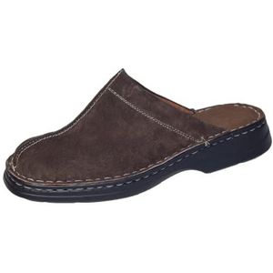 Kristian Shoes 30 herenpantoffels – handgemaakte leren pantoffels in de EU – elegante en comfortabele herenklomp voor binnen en buiten, ideaal voor alle seizoenen, Bruin suède, 46 EU