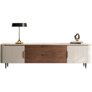 TV-console Marmeren massief houten tv-kast klein appartement moderne minimalistische woonkamer tv-opbergkast tv-meubel in de woonkamer