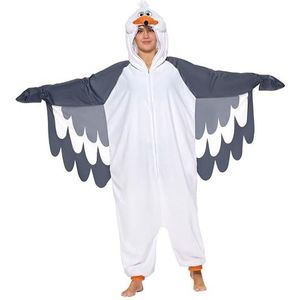 Spooktacular Creations Spectaculaire creaties pyjama met capuchon Halloween meeuw voor volwassenen