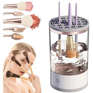 Cosmetische borstelreiniger, Brushly Pro Make-up Borstelreiniger, Elektrische Make-up Borstelreiniger, Automatische Draaiende Make-up Borstelreiniger Voor Alle Grootte Make-up Brus (1Set, USB-kabel
