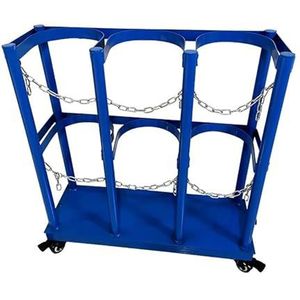 Gasflesrek, Zuurstofopslagrek (Zuurstoftankhouder, Grote dubbele zuurstoftankwagen, Dolly, Enkele cilinderwagen, Toortswagen, Zuurstof(W 65cm(25 5/8""))