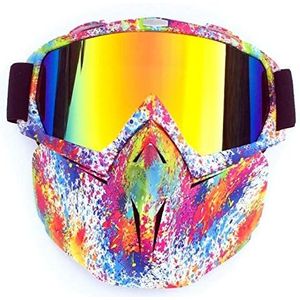leaderss Motorbril, crossmotorbril heren dames skibril snowboard sneeuwscooter bril masker sneeuw winter skiën skibril motorcross zonnebril (kleur: B04)