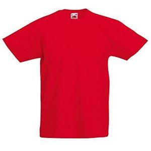 Fruit of the Loom Originele T-shirt met korte mouwen voor kinderen (12-13 jaar) (Rood), rood, 12-13 Jaar