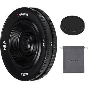 7artisans 18 mm F6.3 ultradunne APS-C Prime-lens geschikt voor Fujifilm XF compacte spiegelloze camera's voor Fuji Xh2s XT4 XT3 XE4 Xs10 X-A10 X-A7 X-M2 X-T10 X-T2 X-T20 X-Pro1 X-Pro2 X- E1 X-E2