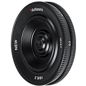 7artisan 18 mm F6.3 ultradunne APS-C Prime-lens geschikt voor Fujifilm XF compacte spiegelloze camera's voor Fuji Xh2s XT4 XT3 XE4 Xs10 X-A10 X-A7 X-M2 X-T10 X-T2 X-T20 X-Pro1 X-Pro2 X- E1 X-E2