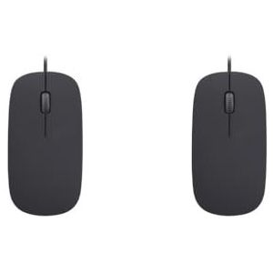 NeaxgeandX 2 set van Thuis Werken Draagbare Computer Muis 3-Key Business Geluidsarme Bedrade Muizen met Scroll Wheel Laptop Desktop PC Accessoire Zwart