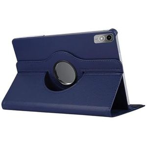 360 graden draaibare standaard tablethoes geschikt for Lenovo Tab P12/ Xiaoxin Pad Pro 12.7inch TB-370FU TB-371FC hoes(Dark blue,For Lenovo P12 12.7 inch)