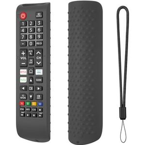Smart TV BN59-01315A BN59-01315B Afstandsbediening Beschermhoes Siliconen Cover Mouw met Opknoping Touw Voor BN59-01315E BN59-01315L BN59-01315J Bn59-01347a Bn59-01180a (Donkergrijs)