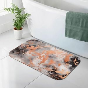 GeRRiT Marmeren textuur Koper Splatter gedrukt Diatomeeënaarde badmat Absorberende badkamer mat Badkamer tapijt
