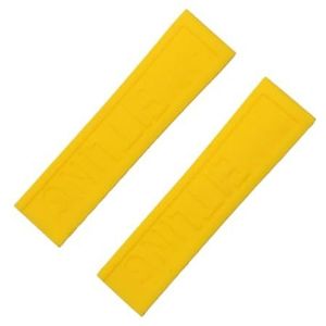MENGKE 20mm 22mm 24mm zwart blauw rood geel armband siliconen rubberen horlogeband roestvrij gesp pasvorm for Navitimer/Avenger/Breitling riem(Yellow,NO BUCKLE_24MM)