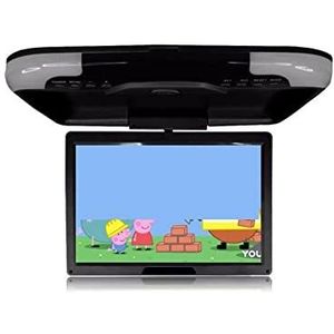 Auto Hoofdsteun Speler, 12.1 Inch HD Auto Dak Mount Monitor 360 ° Scherm Rotatie Auto Video Speelt Auto Plafond TV Flip Down USB SD FM IR LED Speaker(12.1 inch black MP5)