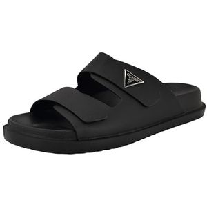 GUESS Visel sandaal voor heren, Zwarte Saffiano Textuur 001, 41 EU