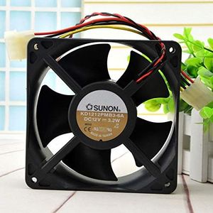 KD1212PMB3-6A DC12V 3.2W 12038 12CM computer chassis large air volume fan