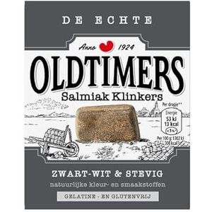 Oldtimers | Zwart Wit Salmiak Klinkers | 6 x 185 gram