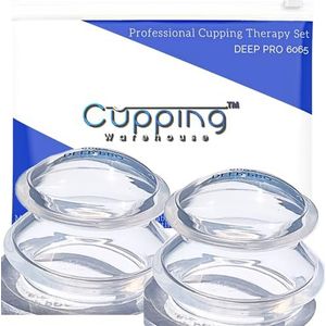 Supreme 2 X - Large - Cellulitis verminderen, Gewichtsverlies Vormen, Pijn Verlichting, Lymfedraining, Rimpel Verminderende Professionele Medische Siliconen Cupping Therapie Set w/Gratis Online