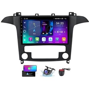 Android 13 QLED Autoradio voor Ford S-MAX 1 2006-2015 - Ingebouwde DSP/Carplay/Android Auto - Camera + DVR - 9 inch 2 Din - Stuurbediening - FM AM RDS DAB Radio - Bluetooth 5.0(NF-2)