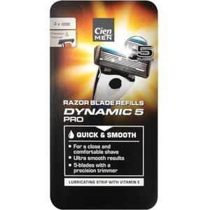 Lidl Cien Men - Dynamic 5 Pro Razor - Scheermesjes - 1 Handvat + 1 Navulling - Smeerstrip met Vitamine E